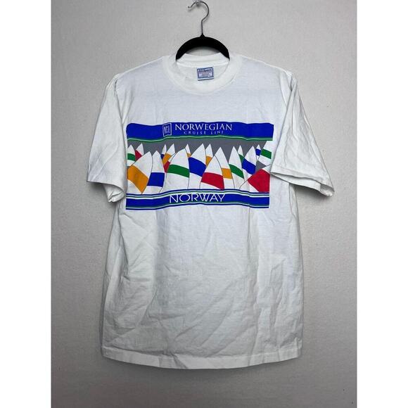 All Sport Other - Vintage Norwegian Cruise Line Short Sleeve T-Shirt Size Large Single Stitch